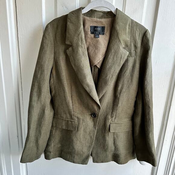 J Crew Willa Blazer Jacket Linen Cupro Blend - Picture 2 of 8